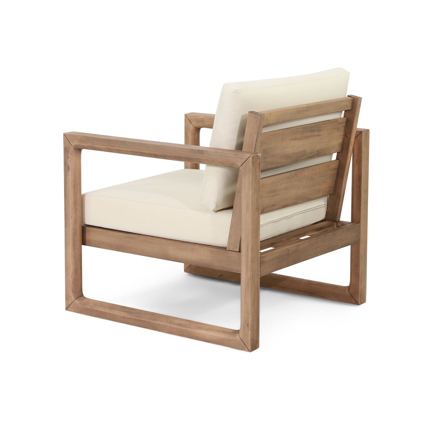 Outdoor Acacia Wood Patio Club Chair