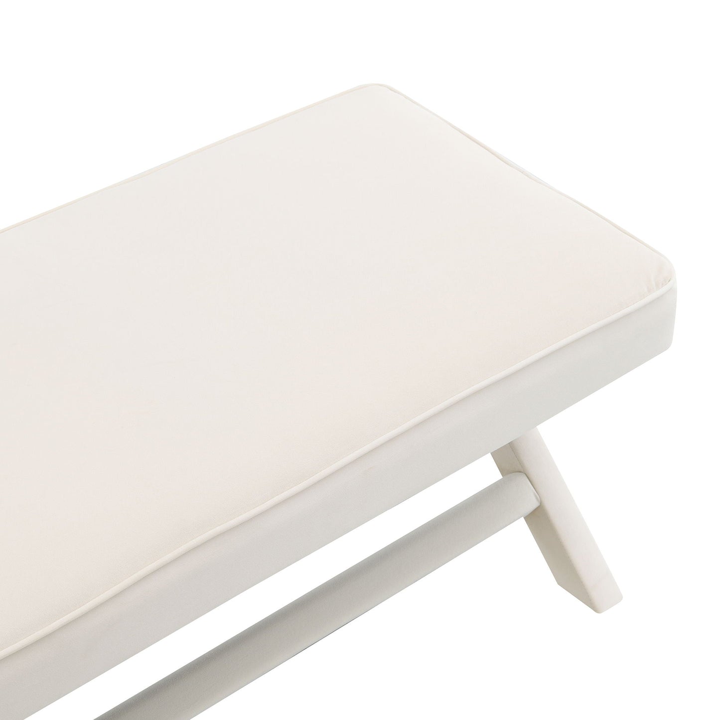 Comfort Double Bench Upholstered With X Crossed Legs