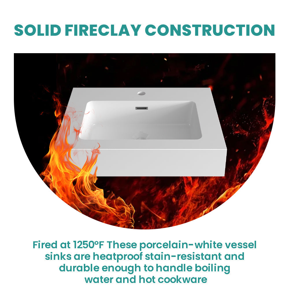 Glossy White Integrated Solid Surface Basin Without Drain & Faucet