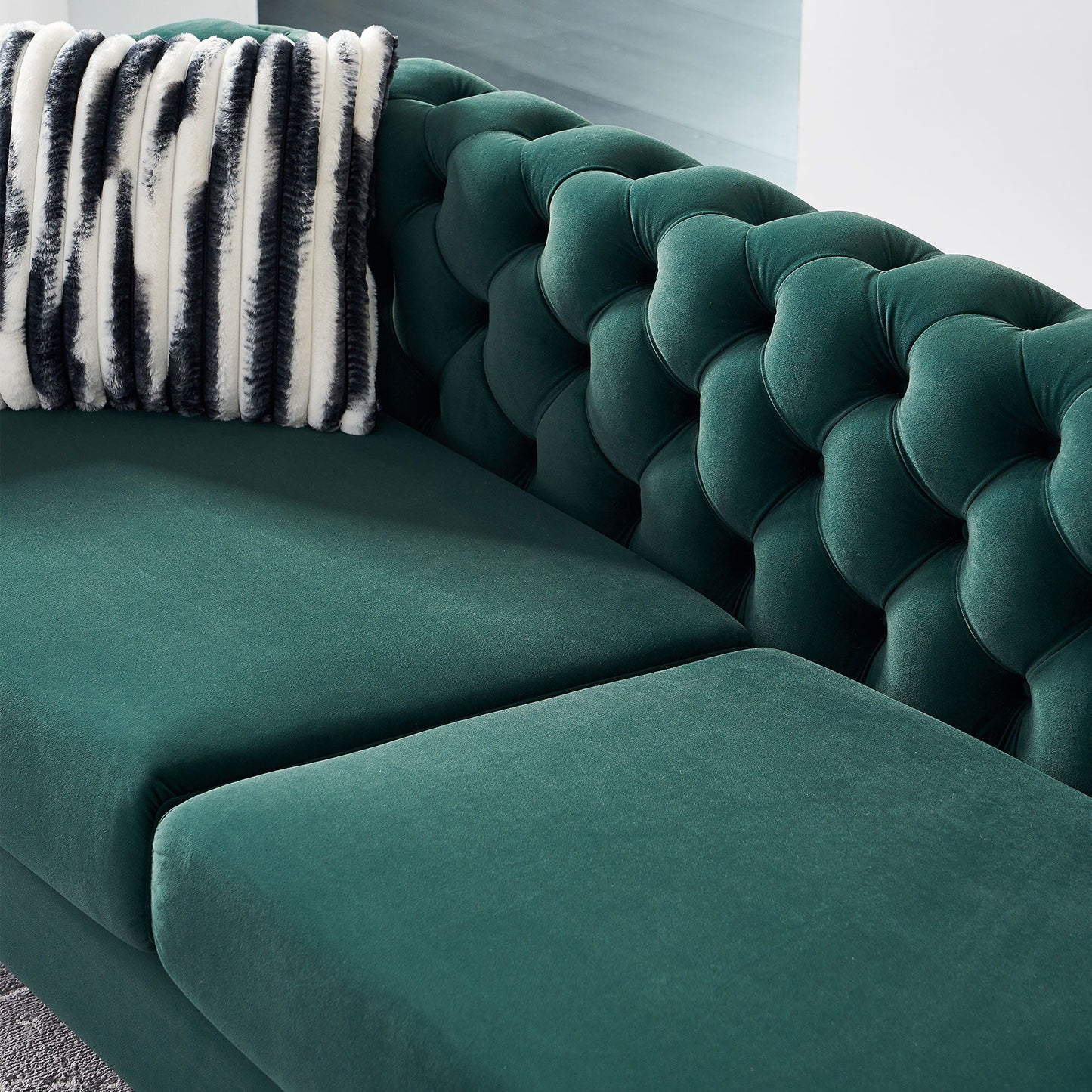 Chesterfield - Modern Tufted Living Room Sofa, 84.25''W Couch