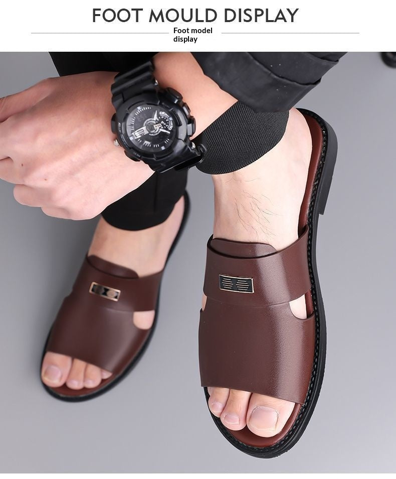 Mens Casual Breathable Versatile Non-slip Slippers