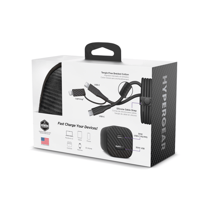 HyperGear TECHcessories 30W USB-C PD Charging Kit with Travel Pouch