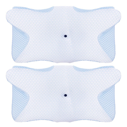 2Pcs Memory Foam Pillow Neck Support Pillow for Pain Relief Sleeping Ergonomic Contour Orthopedic Support Side Back Stomach Sleeper