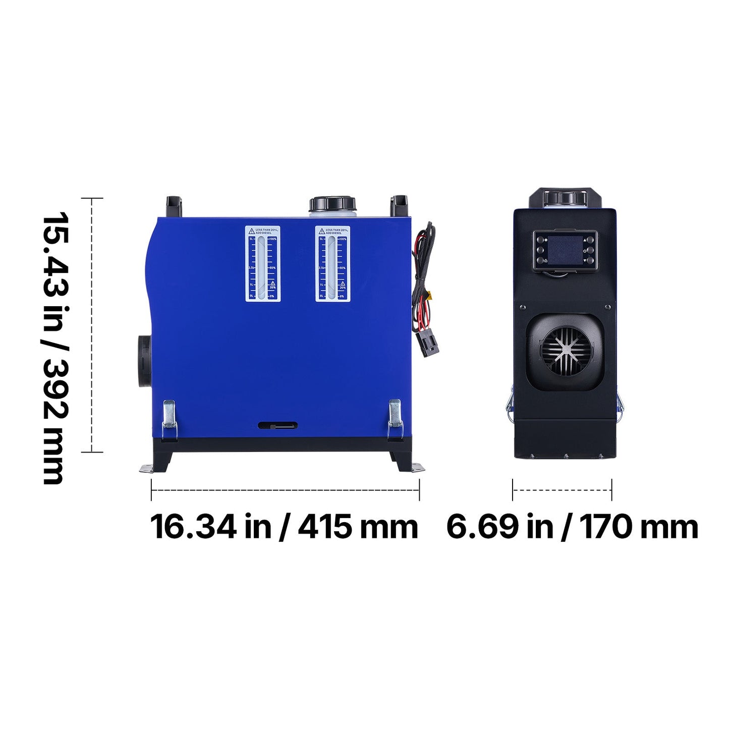 VEVOR Portable Diesel Air Heater 8KW DC 12V/24V with 1.3 Gal Tank