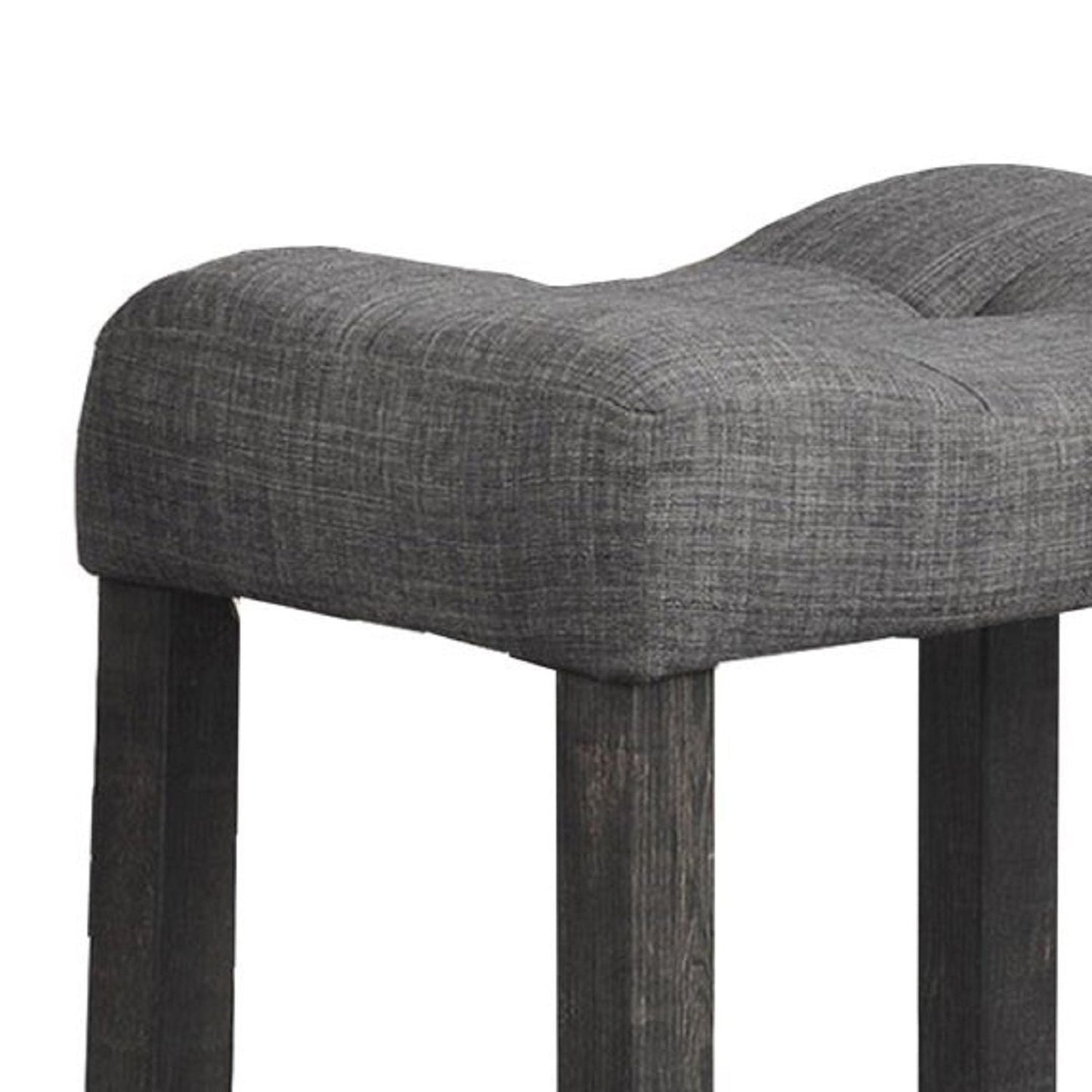 Transitional Counter Dining Set With 4 Tufted Stools