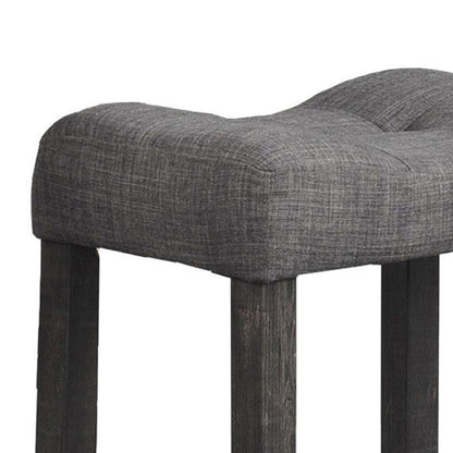 Transitional Counter Dining Set With 4 Tufted Stools