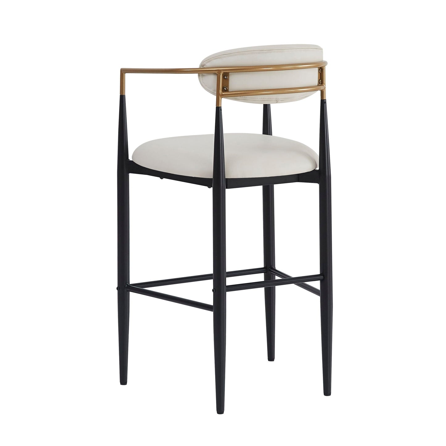 Upholstered Barstools With Back For Kitchen (Set of 2)