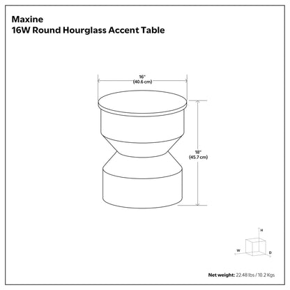 Maxine - Side Table - Black White