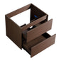 Wall-Mounted Bathroom Vanity, Soft-Close Drawer, Premium Slides - Black Brown