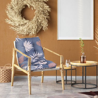 Rocking Chair Cushion 2 Pieces Back Seat Sets with Non-Slip Ties Polyester Fiber Filling Comfortable Cushions and Pads for Indoor Home Office Car