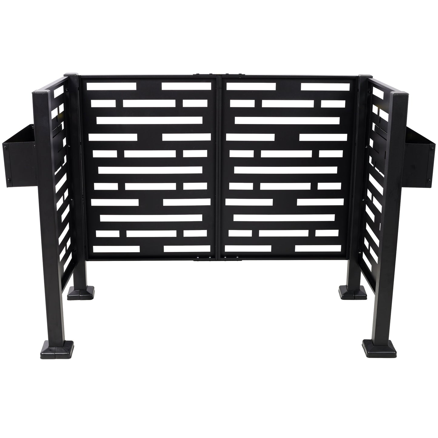 4x2 Ft Metal Air Conditioner Fence with Planter Boxes