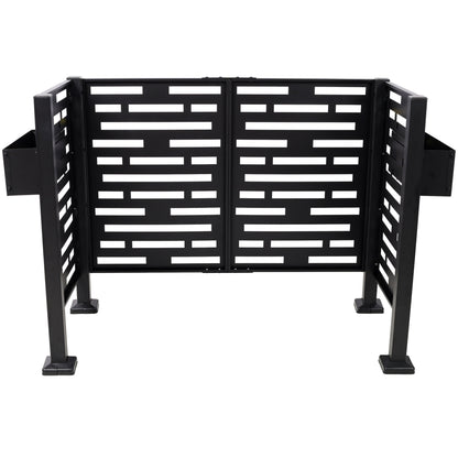 4x2 Ft Metal Air Conditioner Fence with Planter Boxes