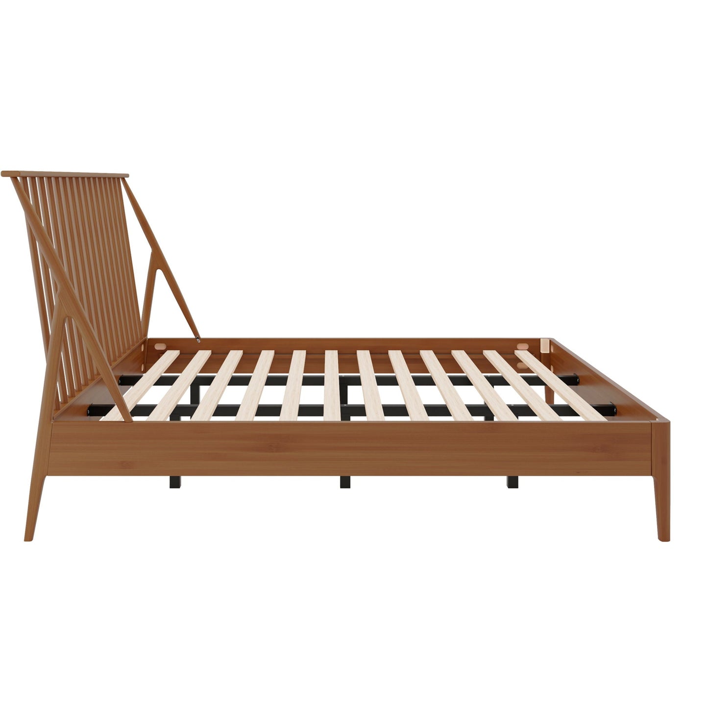 Bohemian Platform Bed With Tall Headboard