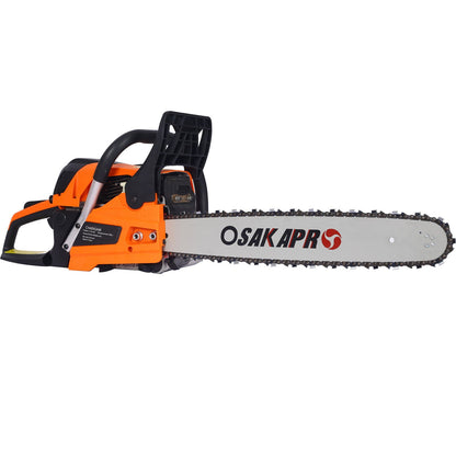 58Cc Gasoline Chainsaw 20" For Tree And Wood Cutting Epa Compliant - Orange