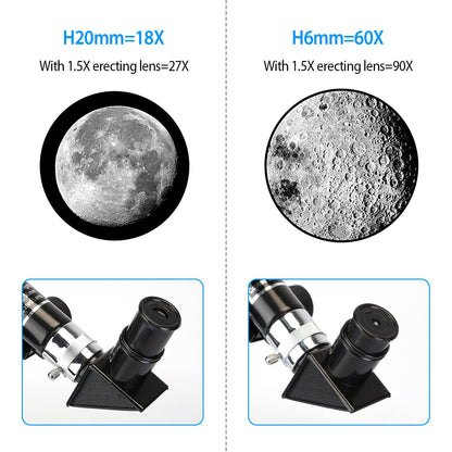 Astronomical Telescope 90X with Tripod for Kids & Beginners