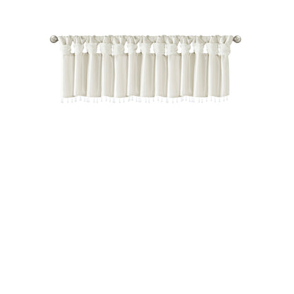 Lightweight Faux Silk Valance With Beads