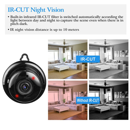 720P WiFi IP Camera Smart Home Security Surveillance Camera Night Vision Motion Detection Two Way Talk Loop Recording App Available for Pet/Nanny/Elde