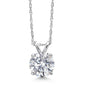 1.00 CTW Round Lab Grown Diamond Pendant Necklace in 14K Gold | AGI Certified | E-F Color, VS1-VS2 Clarity | 18 Inch Chain