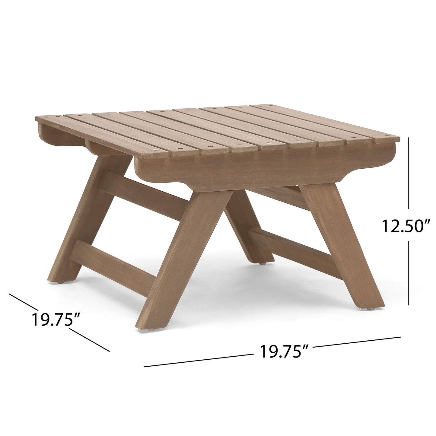 Sedona Outdoor Side Table With Open Slat Design