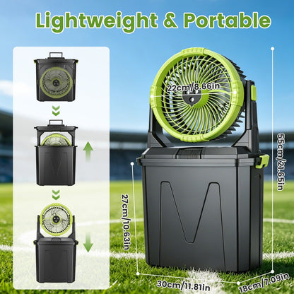 Portable Misting Fan with 10L Bucket & 20000mAh Battery