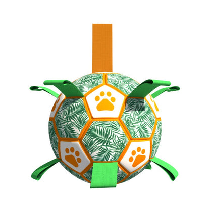 Interactive Pet Football Toys With Grab Tabs Dog Bite Chew Balls Pets Accessories Puppy Outdoor Training Soccer 5.91-7.48in