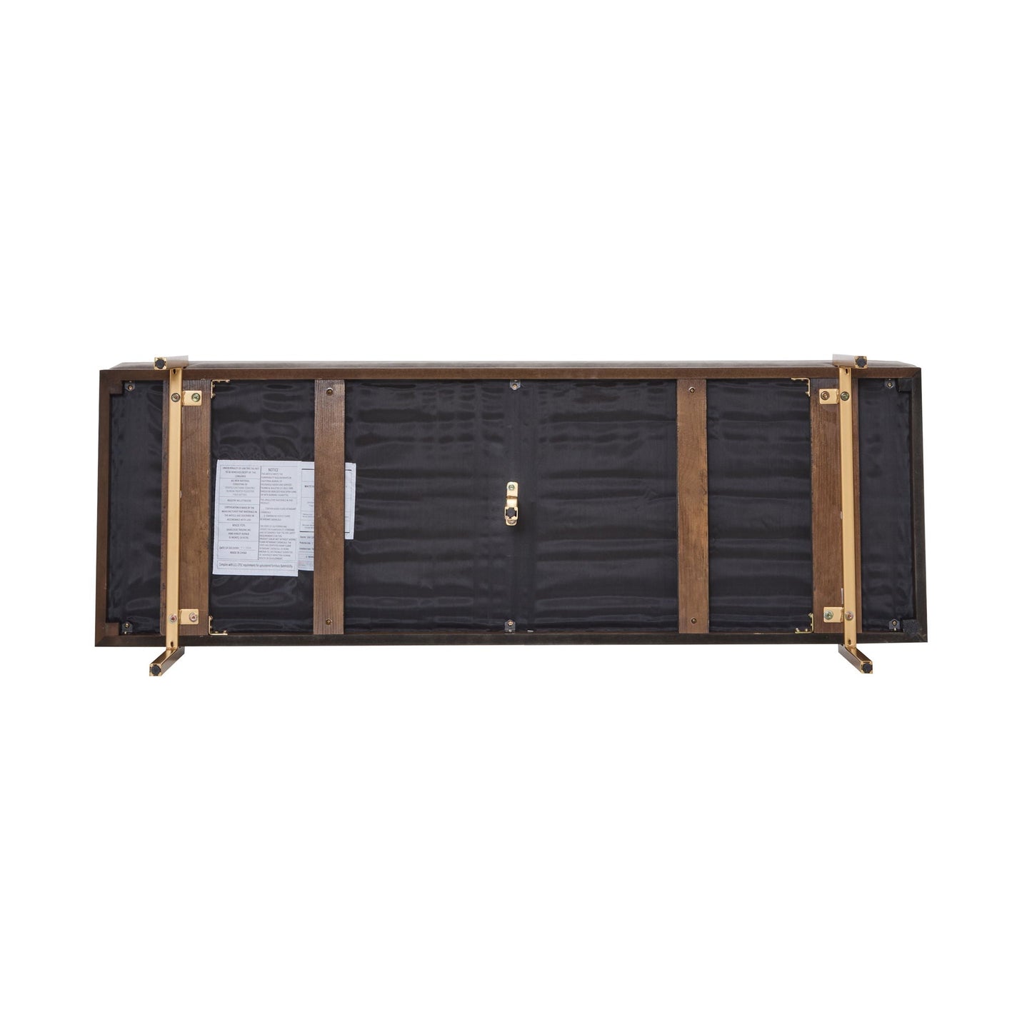 Thorian Luxury Upholstered Ottoman Bench with Channel Tufting and Metal Base