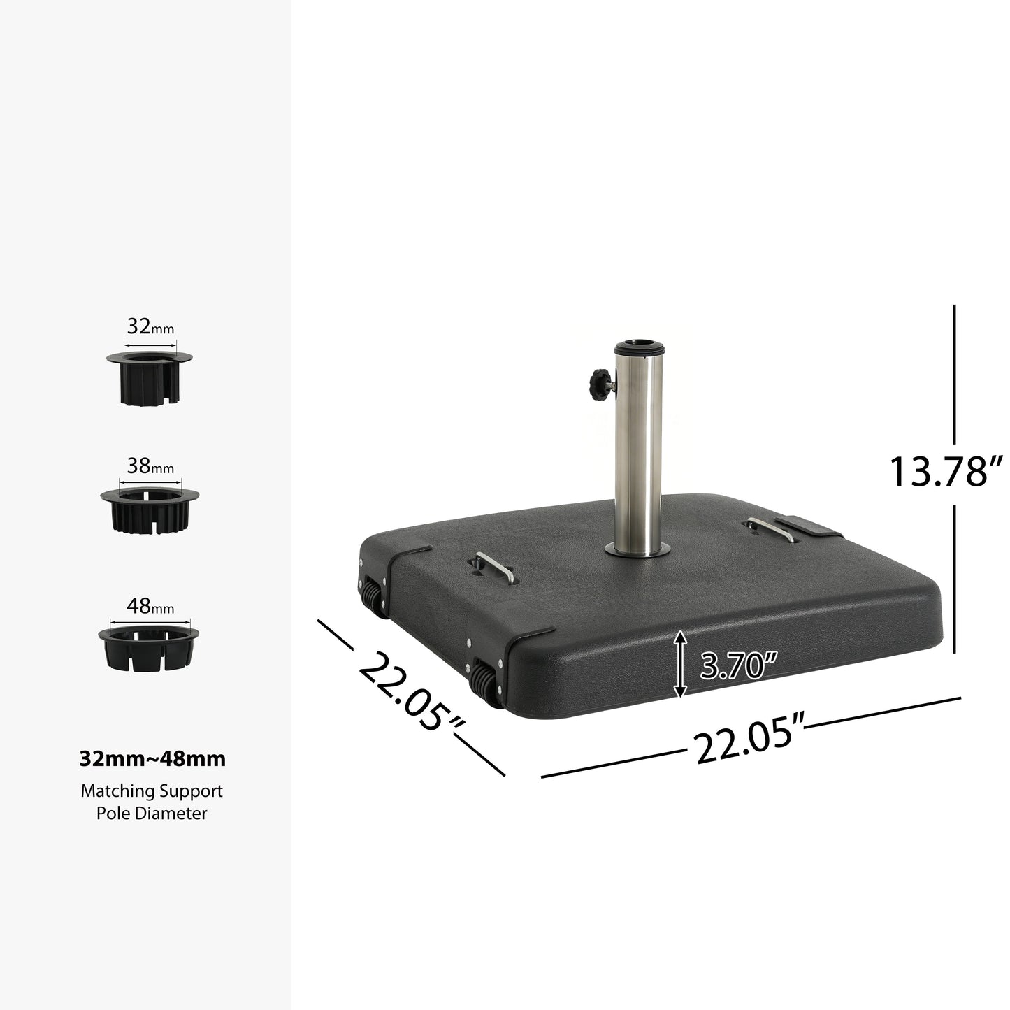 Malden Outdoor 114-pound Square Umbrella Base