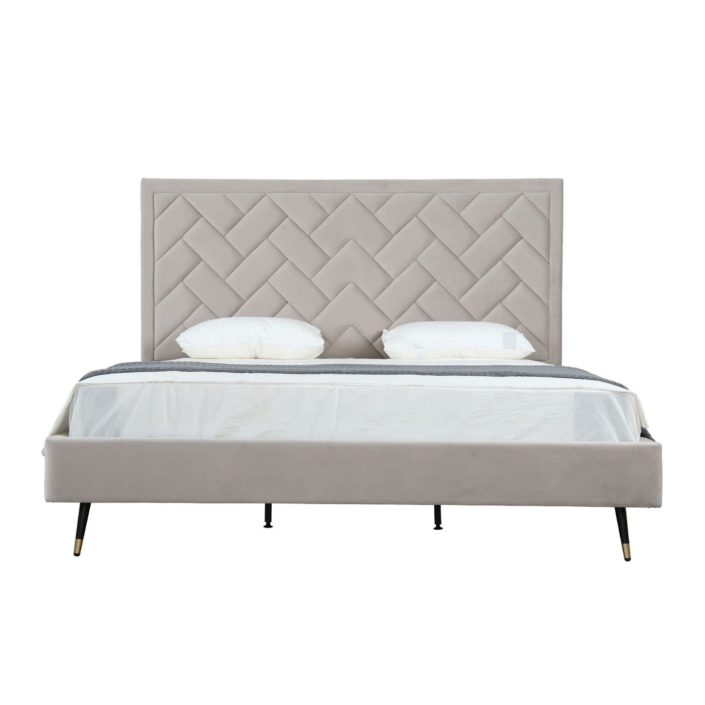 Crosby - Bed With Upholstered Headboard And Slats