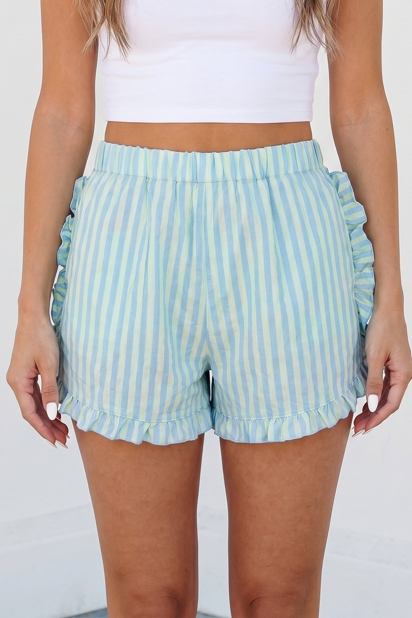 Aspen Ruffle Trim Casual Shorts