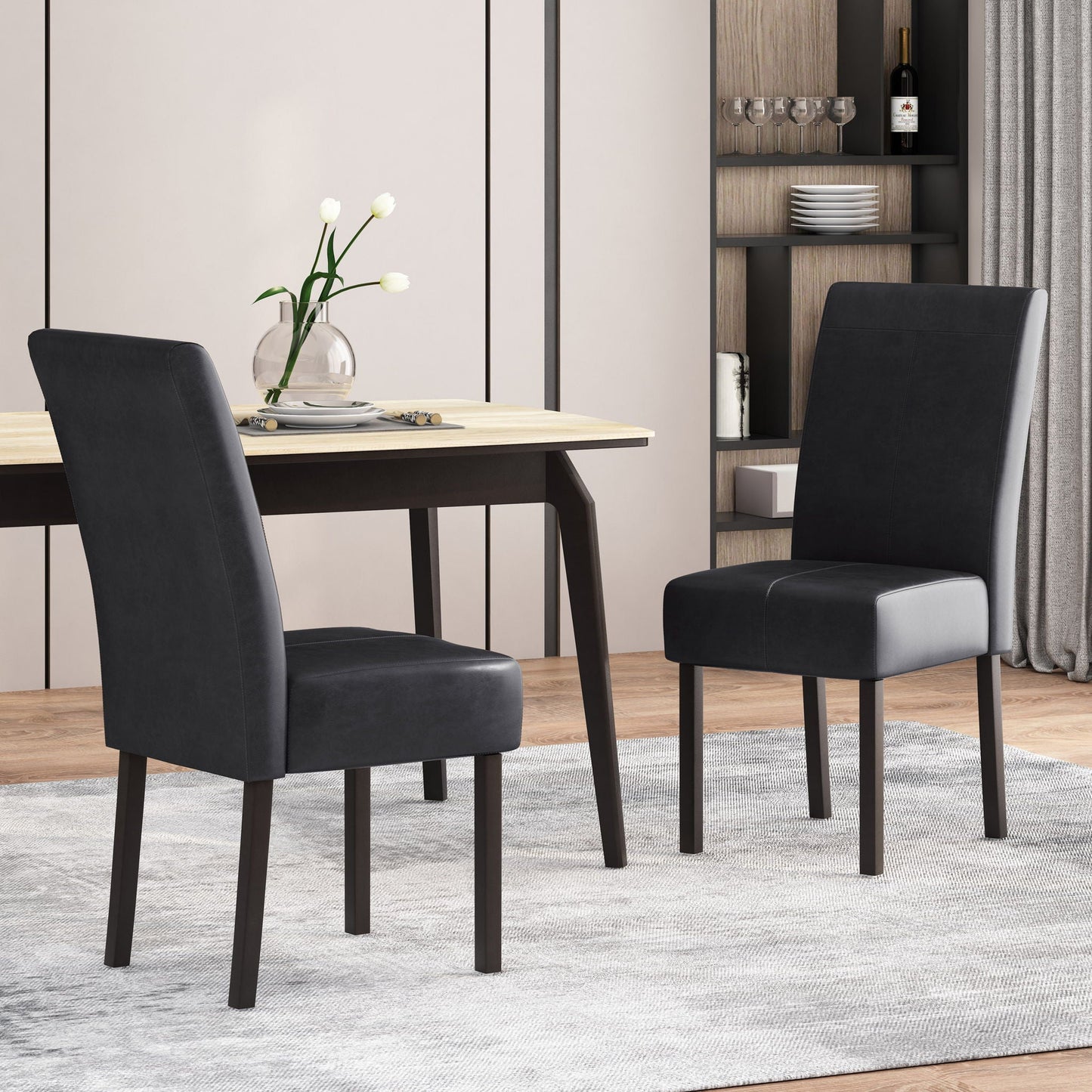 Pertica Dining Upholstered Armless Chairs (Set of 2)