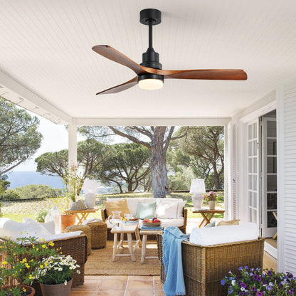 52 Inch Indoor Ceiling Fan with Dimmable LED Light and Remote Control
