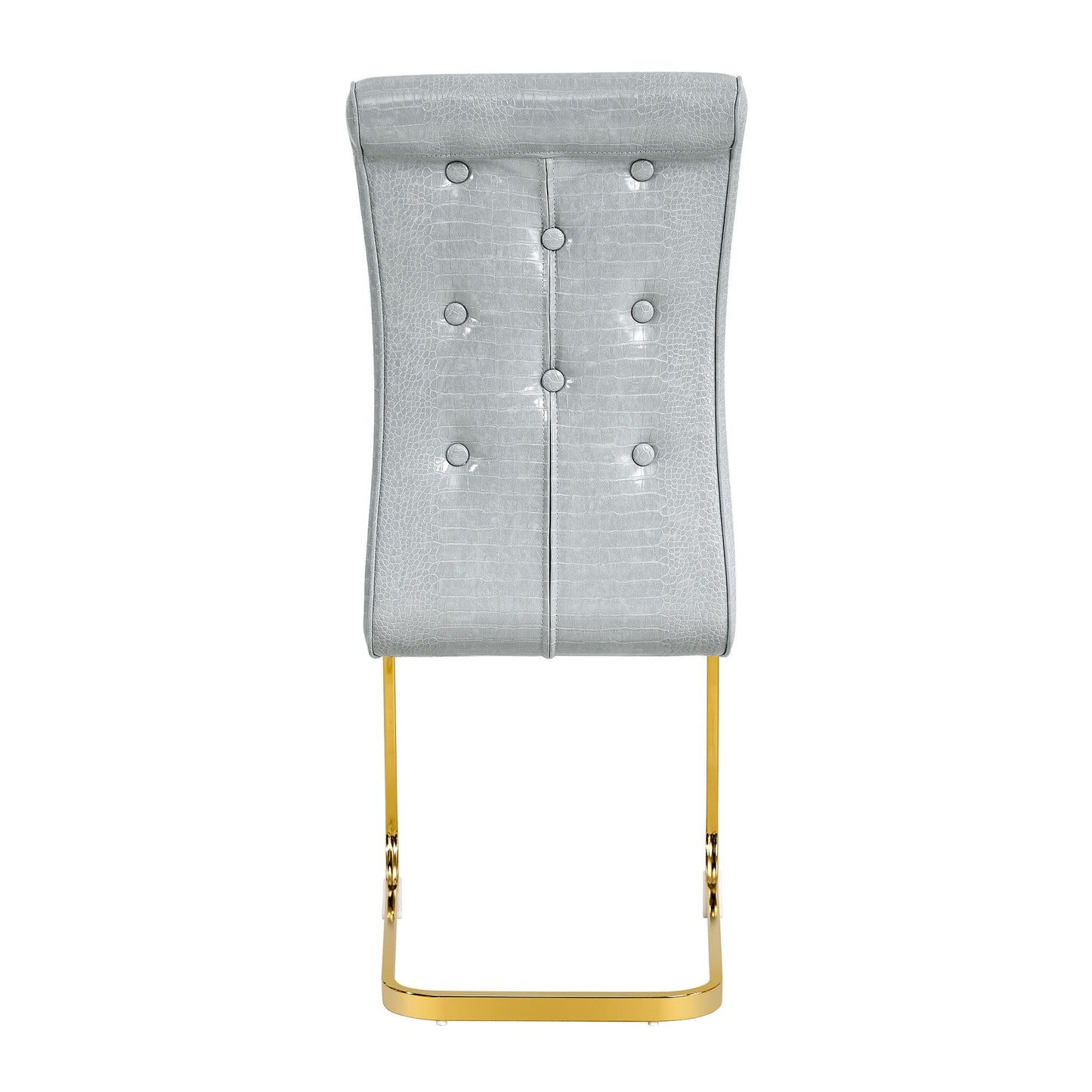 Elegant Design Alligator Skin Upholstered Dining Chairs