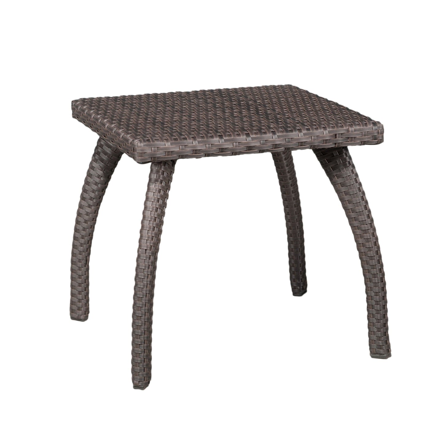 Luminant Outdoor Side Table With Iron Frame - Brown