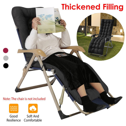 71x22in Chaise Lounger Cushion Recliner Rocking Chair Sofa Mat Deck Chair Cushion