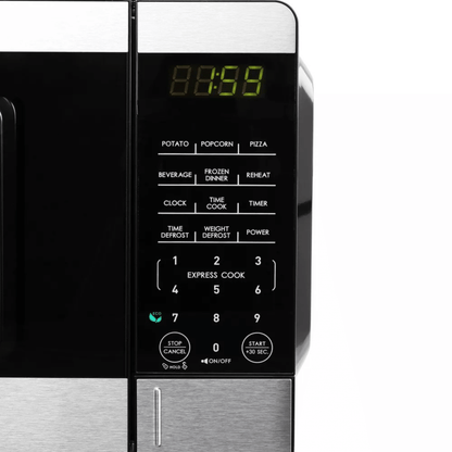 Galanz 0.9 Cu. Ft. 900 Watt Countertop Microwave Oven with Stainless Accents