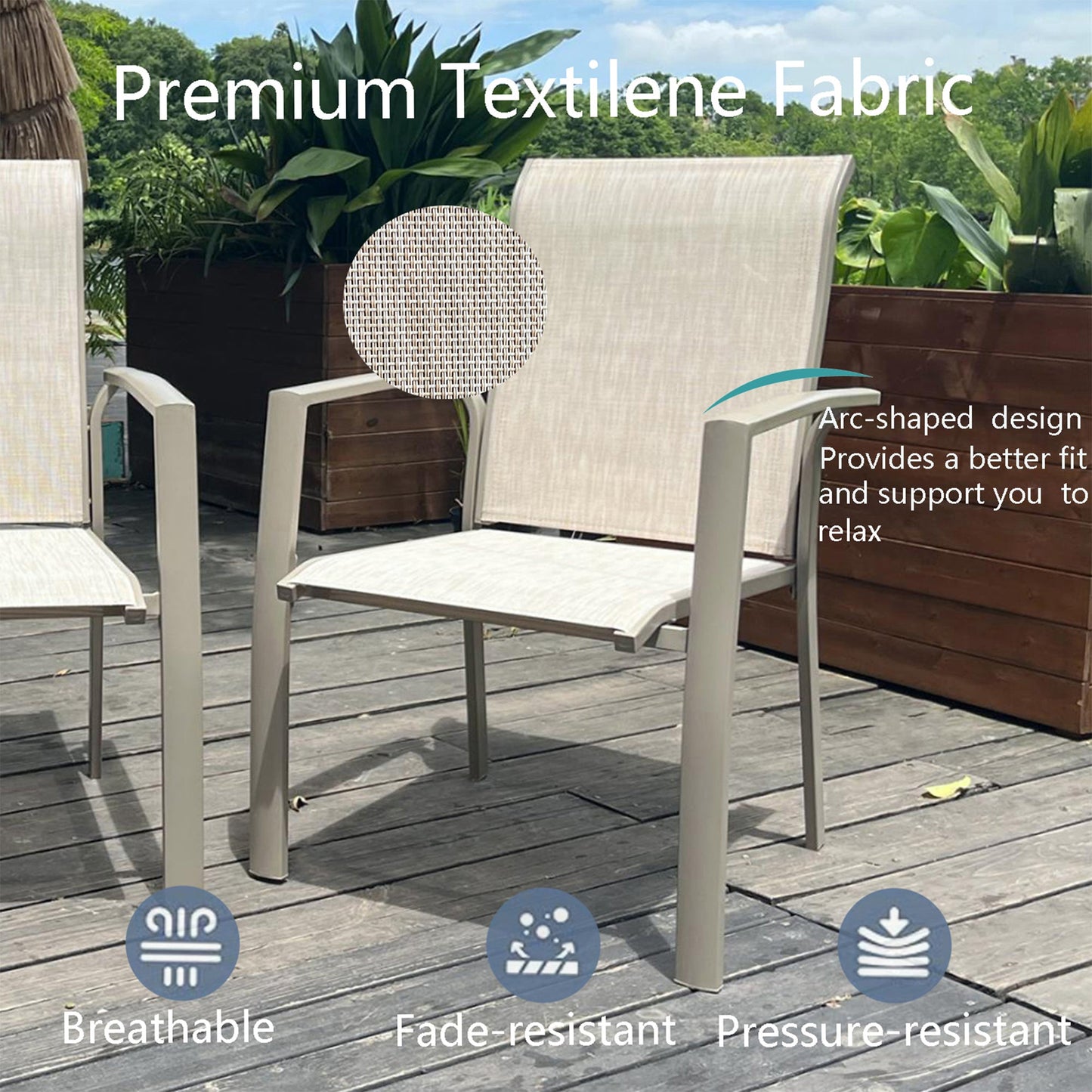 VRSHWO Garden Patio Chairs Set of 2