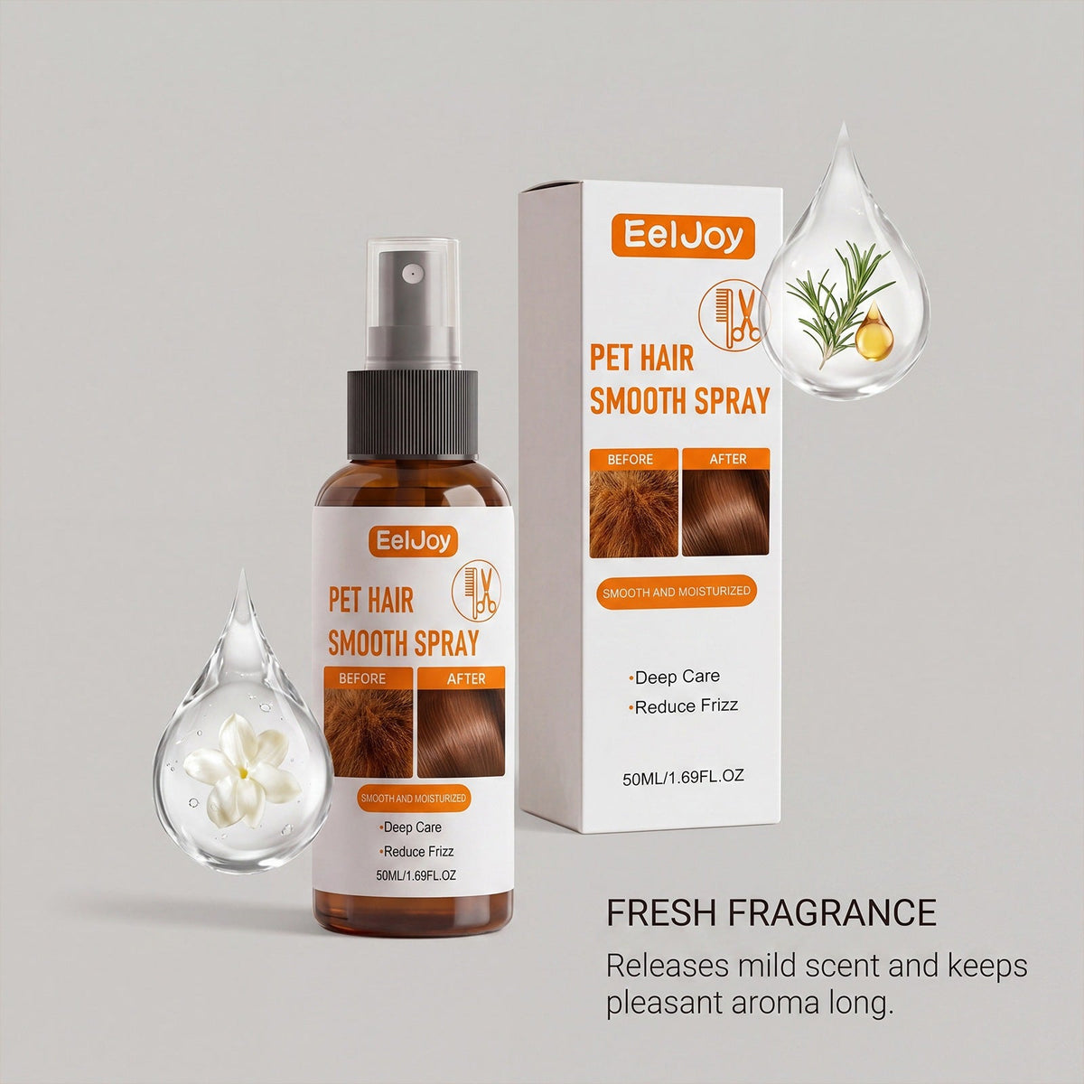 Eeljoy Pet Conditioner With Gentle Ingredients To Clean And Remove Odors, Care For Pet Hair, Make It Smooth And Shiny