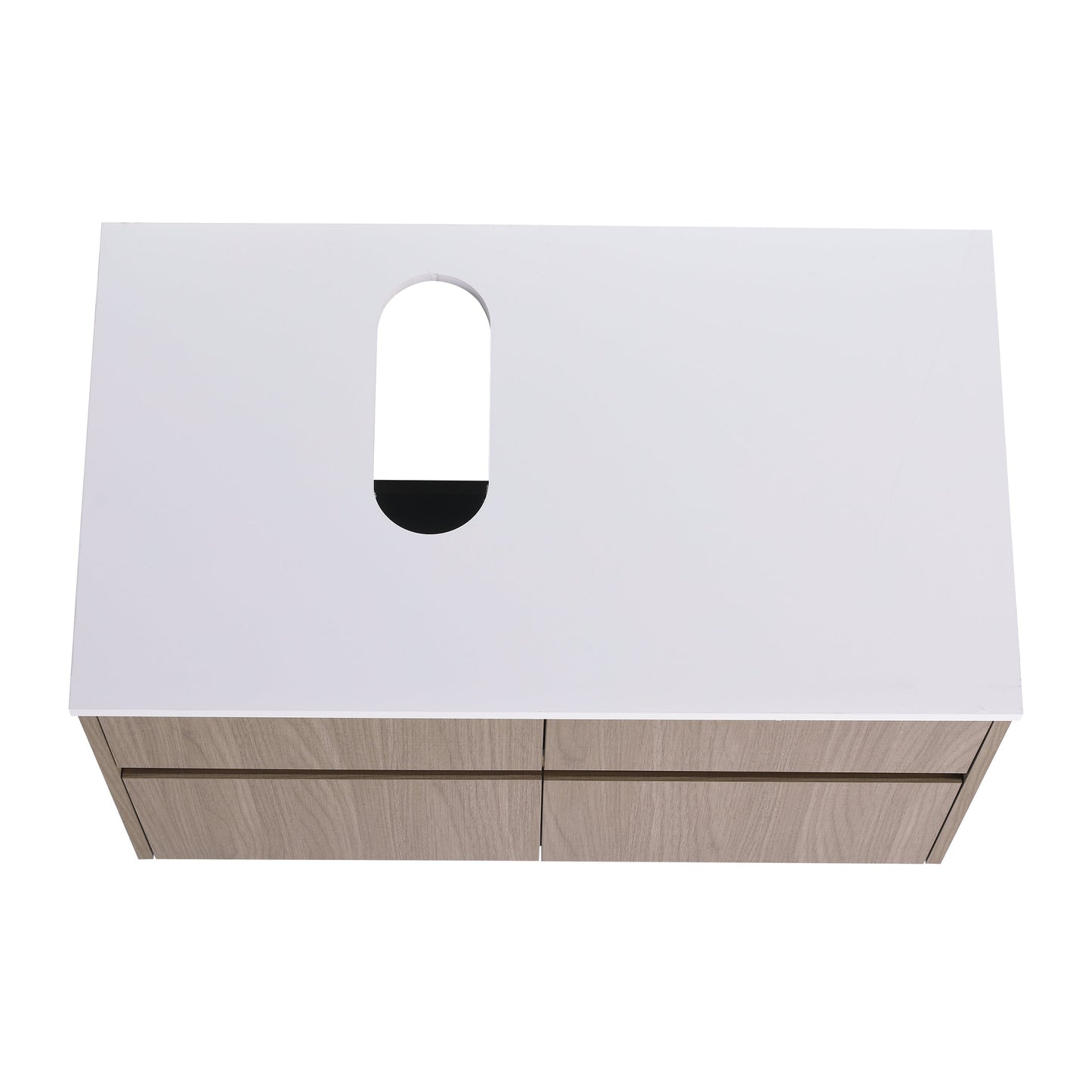 32-Inch Wall-Mounted Bathroom Vanity with Soft Close Doors and Drawer