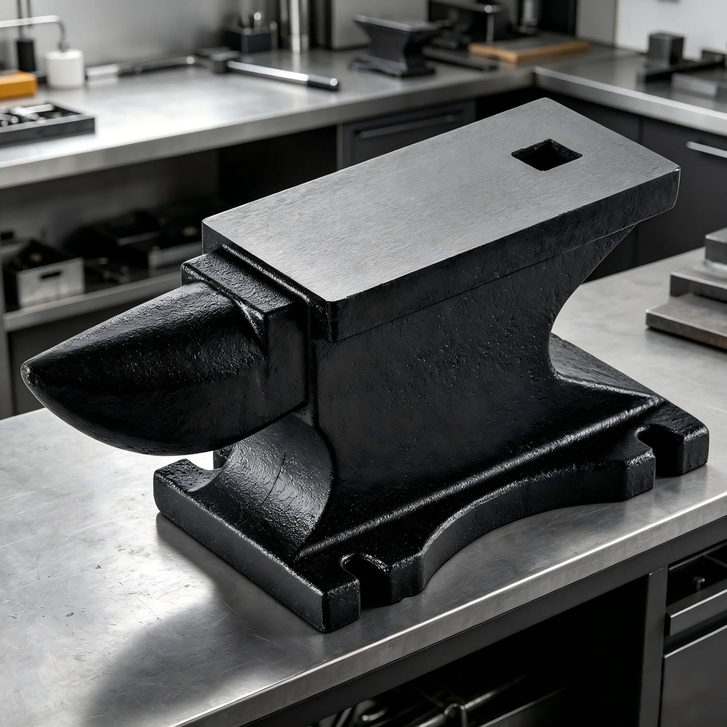 100 Lbs Single Horn Anvil - Black
