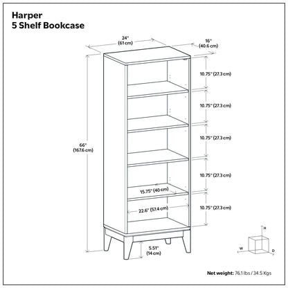 Harper - Handcrafted Bookcase With Storage
