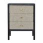 Nightstand, 3 Drawer - Black