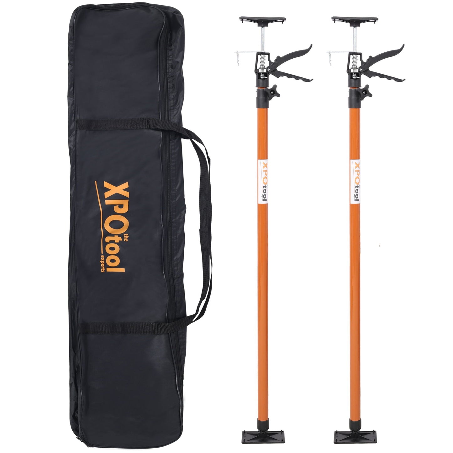 Adjustable Support Pole System for Drywalls and Cabinets with Carry Bag
