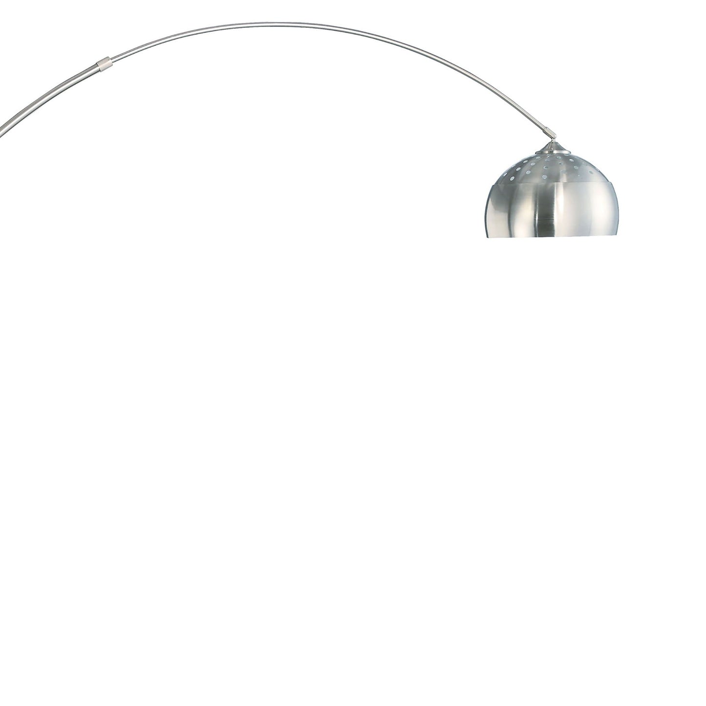 Krester - Dome Shade Arc Floor Lamp - Chrome