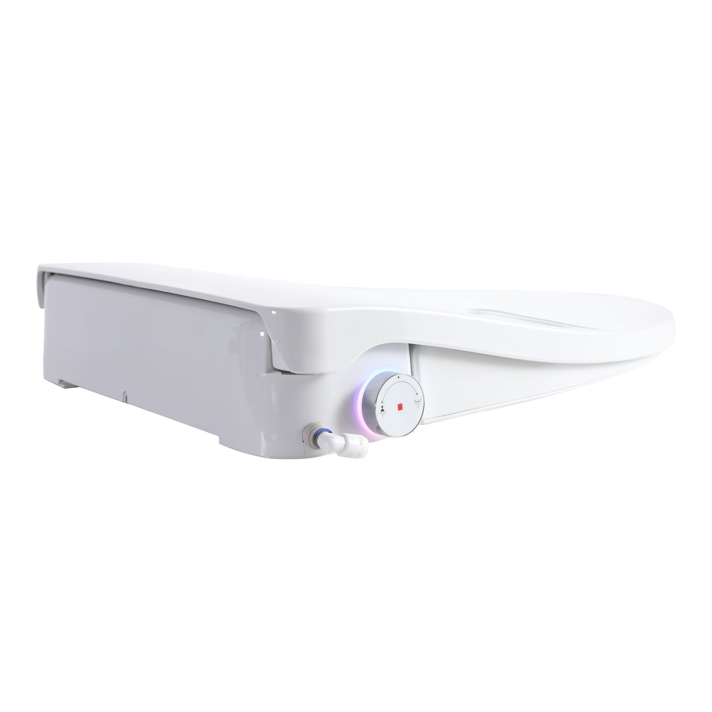Smart Bidet Toilet Seat & Side Knob Adjustable Heated Seat With Water Temperature And Pressure Adjustment Portable Bidet - White