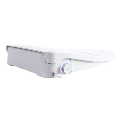 Smart Bidet Toilet Seat & Side Knob Adjustable Heated Seat With Water Temperature And Pressure Adjustment Portable Bidet - White