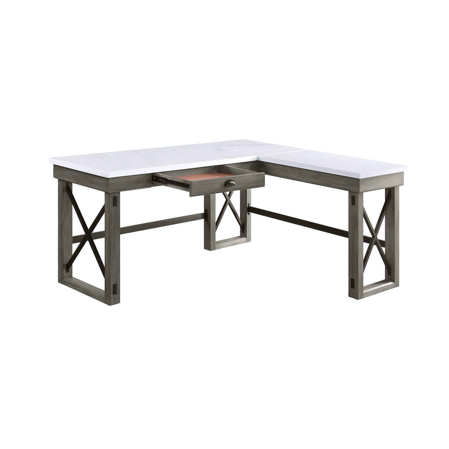 Talmar Marble Top Weathered Writing Desk With Lift Top