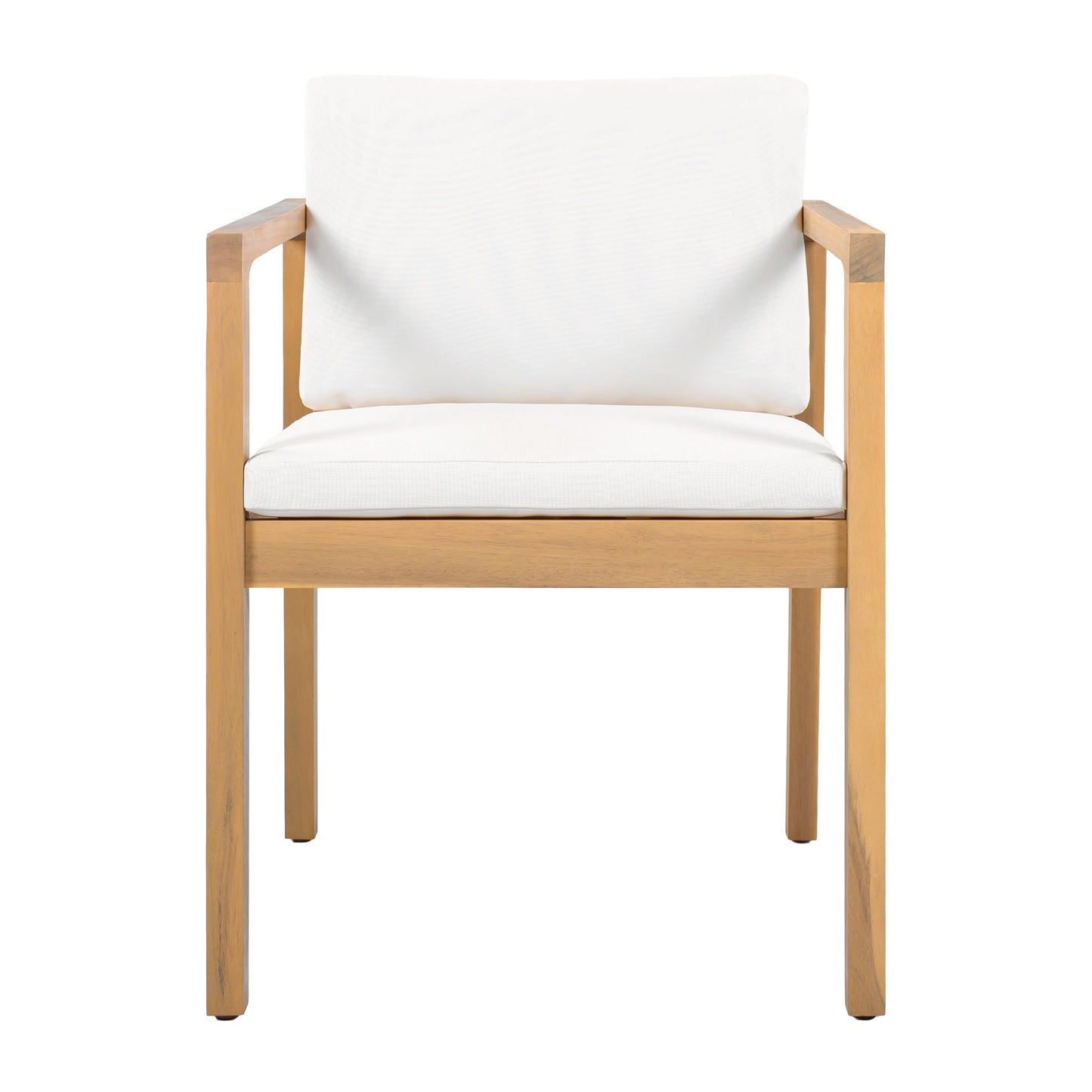 Outdoor Dining Chairs (Set of 2) with Acacia Wood Frame