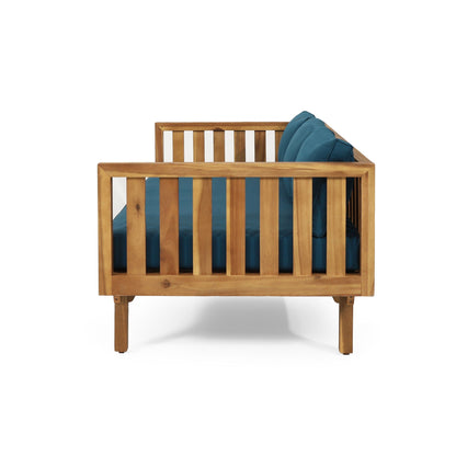 Claremont 3 Seater Daybed Teak Acacia Wood Water Resistant Cushions