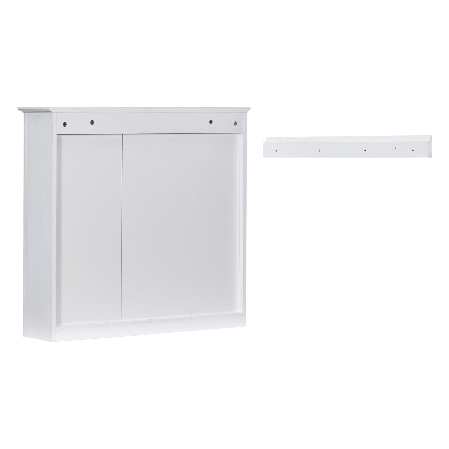 Bathroom Vanity With Medicine Cabinet, Royal Mirror Cabinet, Modern Bathroom Storage Cabinet With 2 Soft Closing Doors And 4 Drawers
