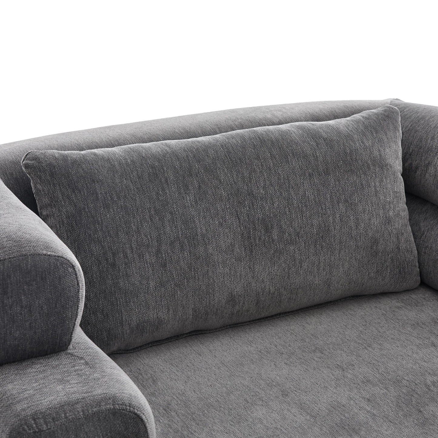 Oversized Chaise Lounge Sofa Bed with Deep Seat and Layered Armrests